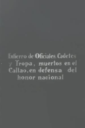Entierro de oficiales : cadetes y tropa, muertos en el Callao, en defensa del honor nacional